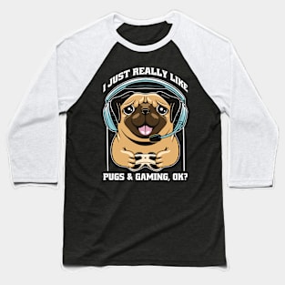Pug Gamer's Delight Squad Baseball T-Shirt